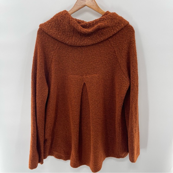 Anthropologie Angel of the North Earthy Brown Cowl Neck Tunic Style Sweater L - Picture 7 of 11